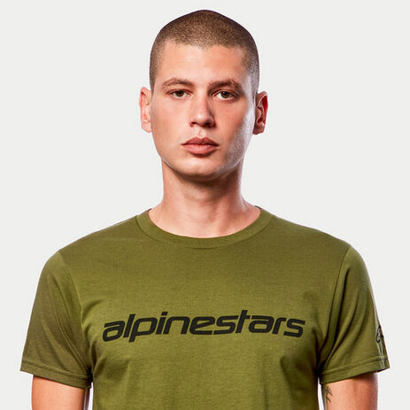 _Alpinestars Linear Wordmark T-Shirt Grün/Schwarz | 1212-72020-6910-L-P | Greenland MX_