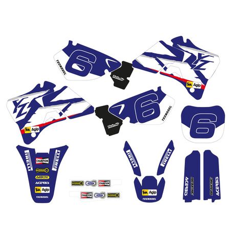 _Tecnosel Decal Kit + Seat Cover Replica Team Yamaha 1998 YZ 125/250 96-01 | 82V02 | Greenland MX_