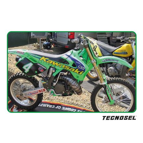 _Tecnosel Decal Kit + Seat Cover Replica Team Kawasaki 1998 KX 125/250 94-98 | 84V02 | Greenland MX_