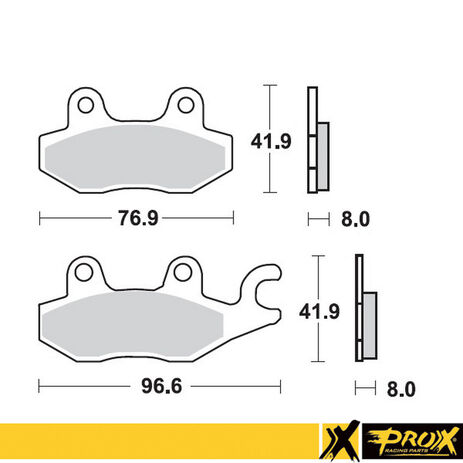 _Prox Front Brake Pad Suzuki LTR 450 06-11 (Right) Yamaha YFZ 450 04-09 | 37.204302 | Greenland MX_