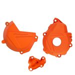 _Polisport Clutch+Ignition+Water Pump Cover Protector Kit KTM EXC-F 250/350 17-22 | 90983-P | Greenland MX_