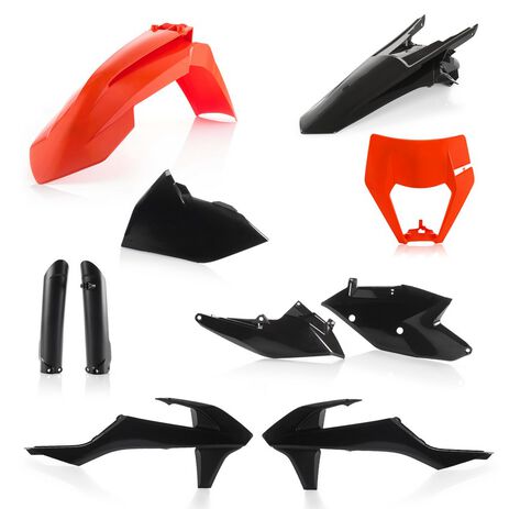 _Full Kit Plastiques Acerbis KTM EXC/EXC-F 17-19 Noir/Orange | 0022371.313-P | Greenland MX_