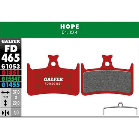 _Galfer Advanced Fahrradbremsbeläge Hope E4 | FD465G1851 | Greenland MX_