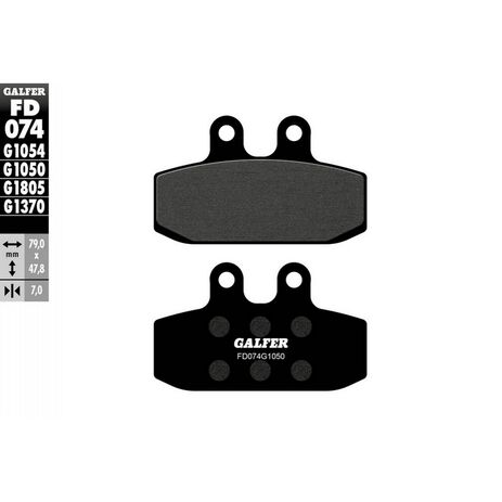 _Galfer Semi-Metall Bremsbeläge Vorne KTM Enduro 125/250 88-91 | FD074G1050 | Greenland MX_