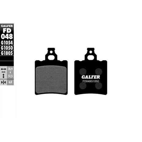 _Galfer Semi-Metall Bremsbeläge Hinten KTM SX 65 00-03 | FD048G1050 | Greenland MX_