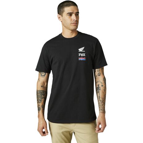 _T-shirt Fox Honda Wing Premium Noir | 29003-001 | Greenland MX_
