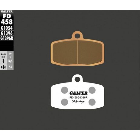 _Galfer Racing Off-Road Bremsbeläge Vorne KTM SX 85 12-.. HVA TC 85 14-.. Gas Gas MC 85 21-.. | FD458G1396R | Greenland MX_
