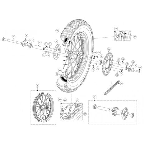 _Rear Wheel | GGT12R17-15 | Greenland MX_