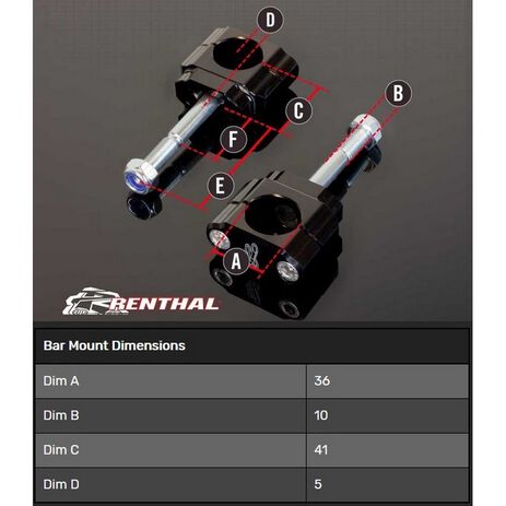 _Renthal 36 mm Bar Mounts KTM SX/SX-F 16-20 Husqvarna FC/TC 18-20 | CL060 | Greenland MX_