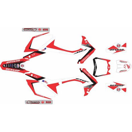 _Komplett Aufkleber Kit Honda CRF 250 R 14-17 CRF 450 R 13-16 Honda Racing | SK-HCRF25144513HOR-P | Greenland MX_