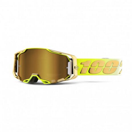 _100% Armega Mirror Lens Goggles Feel Good Gold | 50721-253-01-P | Greenland MX_