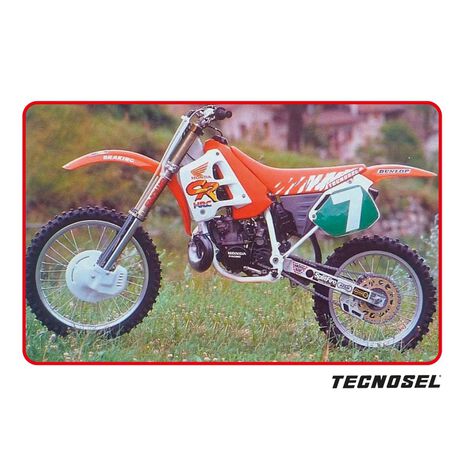 _Tecnosel Decal Kit + Seat Cover Replica Team Honda 1991 CR 125 91-92 250 90-91 | 81V00 | Greenland MX_