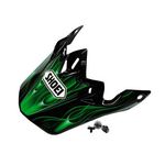 _Shoei V-430 WFX-W Josh Grant Helmet Visor Black/Green | 24SVSRGRNT4-P | Greenland MX_