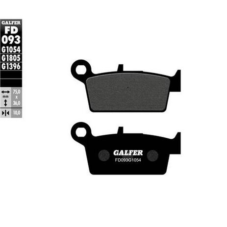 _Galfer Semi-Metall Bremsbeläge Hinten Gas Gas EC 125 01-04 Honda CR 125 R 87-01 | FD093G1054 | Greenland MX_
