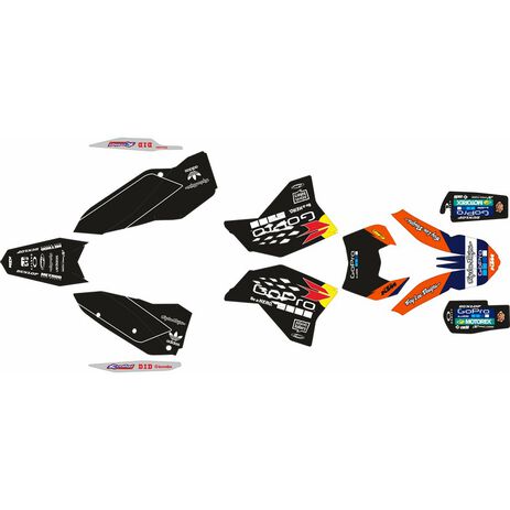_Komplett Aufkleber Kit Go Pro KTM EXC 08-11 Black Edition | SK-KT08GP11BK | Greenland MX_