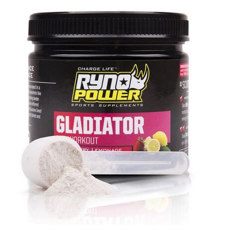 _Supplément Pré-Entraînement Ryno Power Gladiator Limonade/Fraise Drink Mix 150 Gr. | GLAD-TUB | Greenland MX_