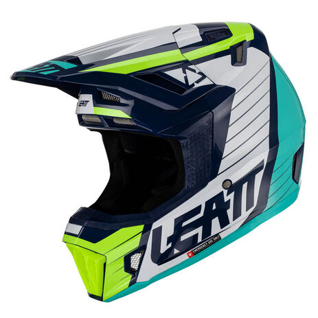 _Helm mit Brille Leatt Moto 7.5 Blau | LB1023010600-P | Greenland MX_