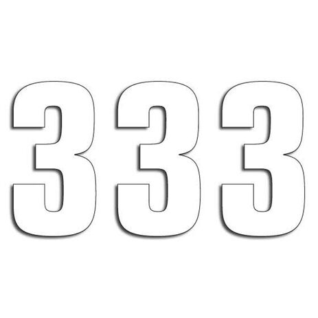 _Zahlenaufkleber Blackbird  # 3 Weiß (16 x 7,5 cm) | 5048-10-3 | Greenland MX_