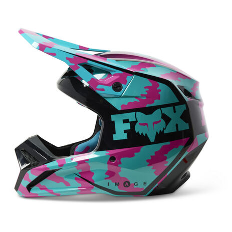 _Fox V1 NukLR Youth Helmet Turquoise | 29735-176 | Greenland MX_
