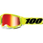 _Masque 100% Racecraft 2 Fluo Yellow Ècran Miroir | 50010-00004-P | Greenland MX_