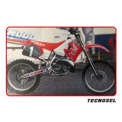 _Kit Deco + Housse de Selle Tecnosel Replica Team Honda 1992 CR 125 93-94 250 92-94 | 81V02 | Greenland MX_