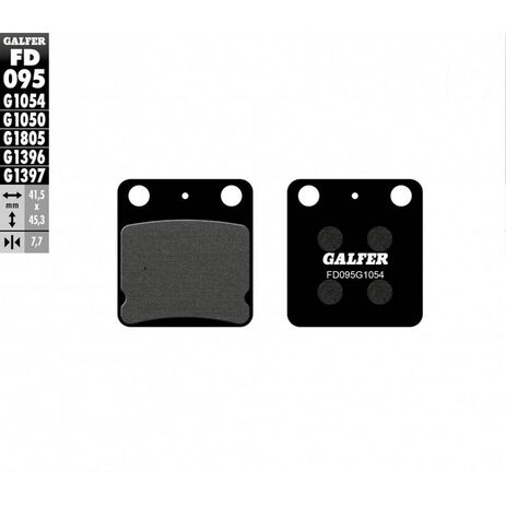 _Galfer Semi-Metall Bremsbeläge Vorne Honda CR 80 R 86-96 | FD095G1054 | Greenland MX_
