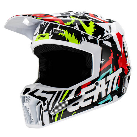 _Helm mit Brille Leatt Moto 3.5 Schwarz/Weiss  | LB1023011200 | Greenland MX_