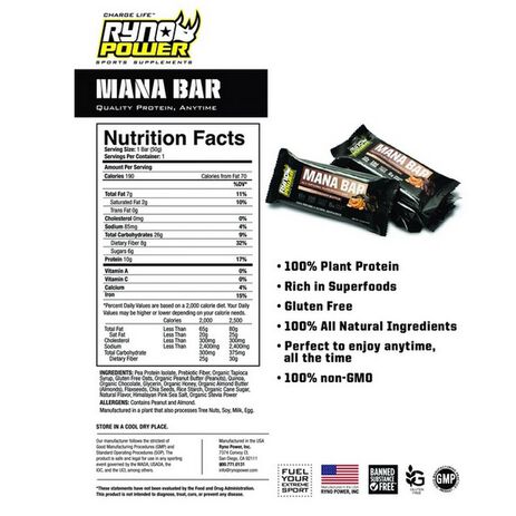 _Ryno Power Mana Proteinriegel Schokolade-Erdnussbutter | MANABAR | Greenland MX_