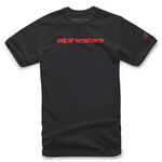 _T-Shirt Alpinestars Linear Wordmark Noir/Rouge | 1212-72020-1523-L-P | Greenland MX_