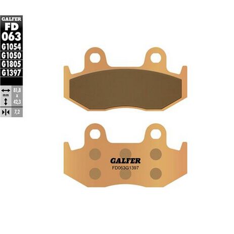 _Galfer Front Sintered Brake Pads Honda CR 125/250 R 84-86 | FD063G1397 | Greenland MX_