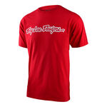 _Troy Lee Designs Signature Kinder T-Shirt Rot | 724565002-P | Greenland MX_