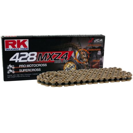 _RK 428 MXZ4 Super Reinforced Chain 136 Links Gold | HB428MXZ4136G-P | Greenland MX_