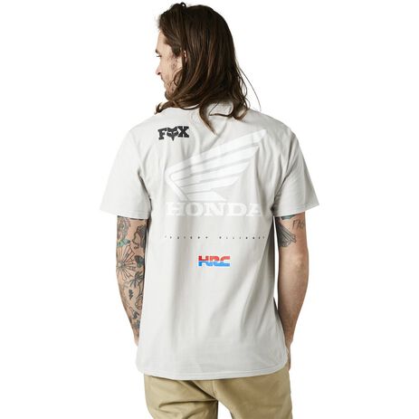 _Fox Honda Wing Premium T-Shirt Grau | 29003-097 | Greenland MX_