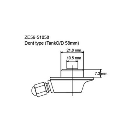 _Zeta Racing WP Rear Suspension Gas Valve Dent Type 58 mm KTM/Husqvarna | ZE56-51058 | Greenland MX_