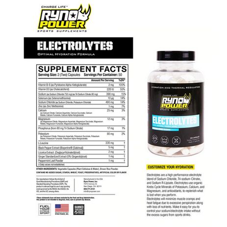 _Ryno Power Electrolytes Supplement 100 Kapseln | ELE883 | Greenland MX_
