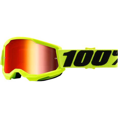 _100% Kinder Brillen Stratai 2  Fluo Yellow Verspiegelten Gläsern | 50032-00003-P | Greenland MX_