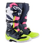 _Alpinestars Tech 7 Boots Dark Gray/Dark Blue/Pink Fluo | 2012014-9076-P | Greenland MX_