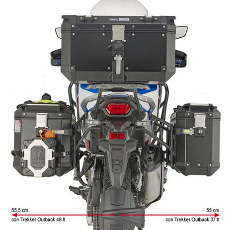 _Support Tubulaires PL One-Fit pour Valises Latérales Monokey Cam-Side Trekker Outback  Honda CRF 1100L AS 20-.. | PLO1178CAM | Greenland MX_