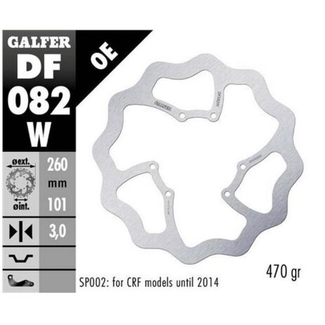 _Galfer Front Brake Disk Flower Type Honda CRF 250/450 R 15-22 260x3 mm | DF082W | Greenland MX_