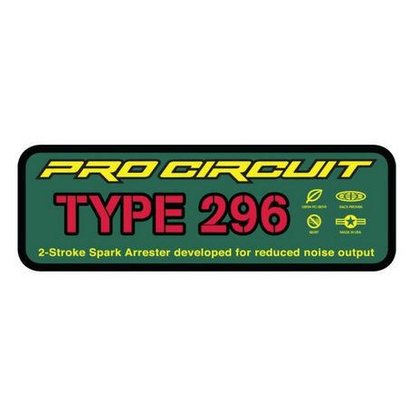 _Pro Circuit Type 296 Endschalldämpfer Aufkleber | DCTYPE296 | Greenland MX_