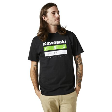 _Fox Kawasaki Stripes Premium T-Shirt | 29006-001 | Greenland MX_