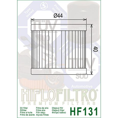 _Hiflofilto Oil Filter Suzuki LTZ 125 D/E/F/G/H 83-87 | HF131 | Greenland MX_