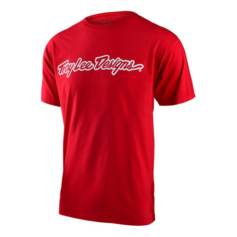 _Troy Lee Designs Signature T-Shirt Red | 701565022-P | Greenland MX_